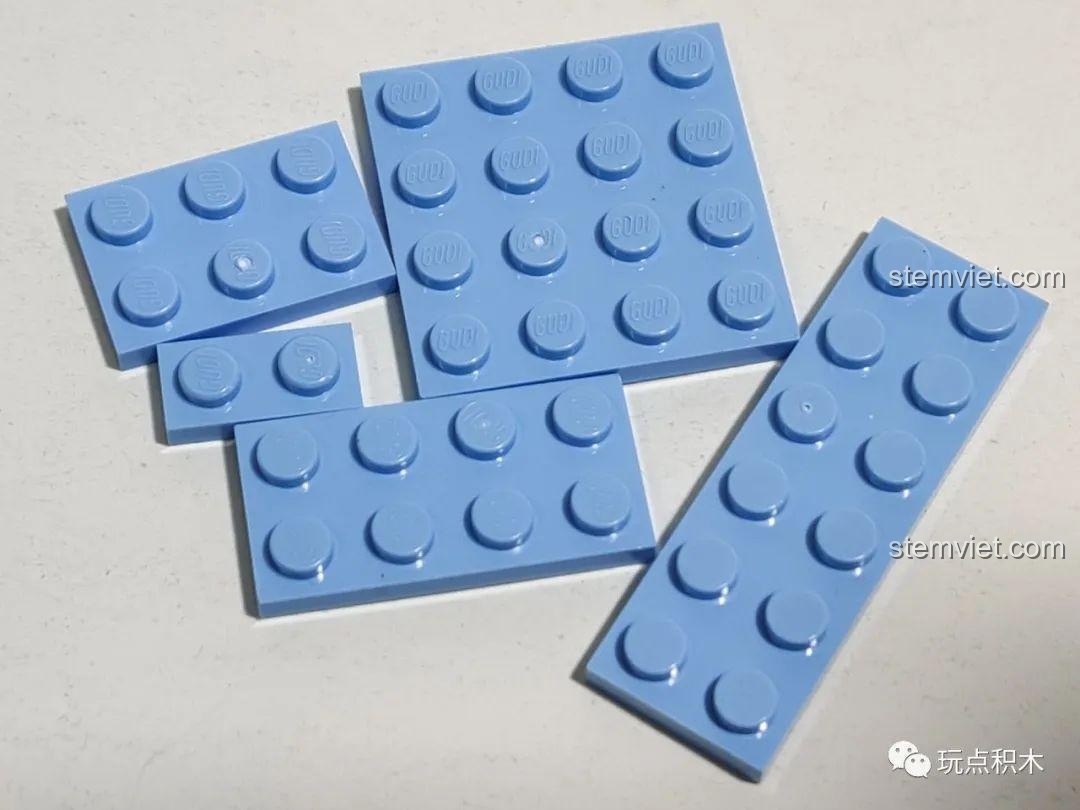 Chất lượng mảnh ghép GUDI 52001 Sư tử Ryan có logo dập nổi, tương thích LEGO.