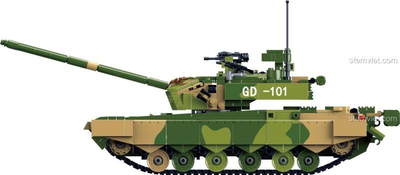 Xe Tăng Chủ Lực Kiểu 99A GUDI 6103, bộ lắp ghép 1283 chi tiết, đồ chơi mô hình quân sự cho bé trai 6 tuổi, chất lượng cao