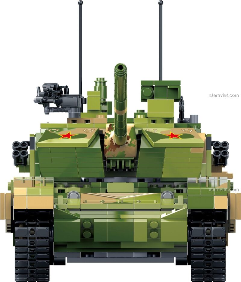 Đồ chơi lắp ráp GUDI 6103 Xe Tăng 99A, mô hình quân sự 1:28 với 4 minifigures, bộ xếp hình xe tăng chủ lực cho bé trai