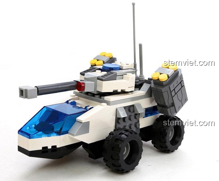 Đồ chơi mô hình GUDI 8226 Xe Bọc Thép Quân Sự, bộ xếp hình Thiết Giáp Phong Bạo với chi tiết sắc nét, phù hợp bé trai 6 tuổi