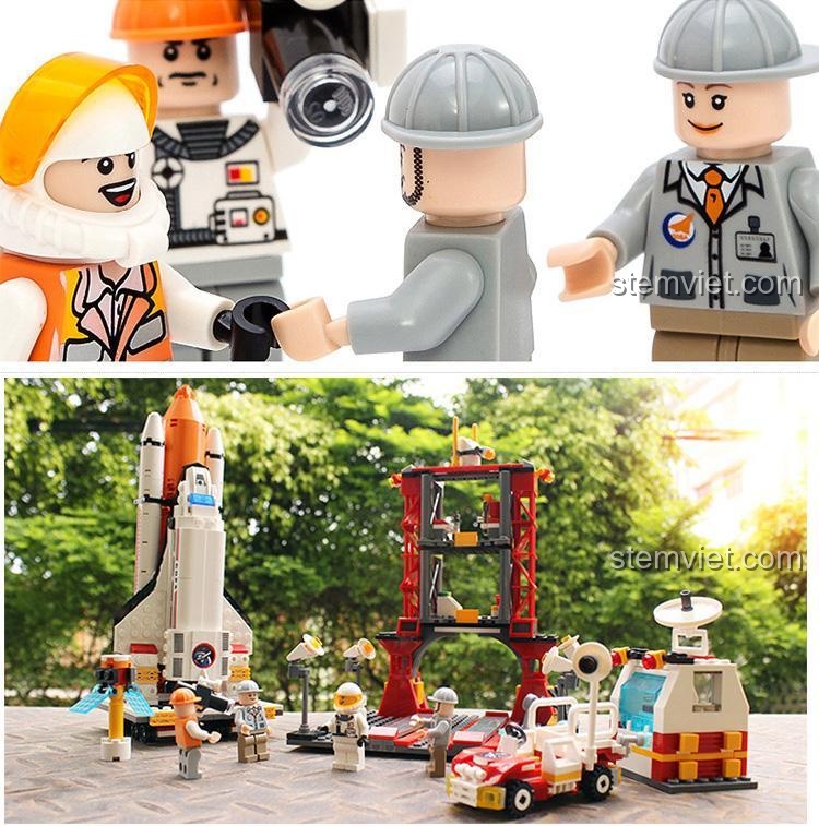 GUDI-8815 Tàu Con Thoi Vũ Trụ, 8815 Trung tâm Phóng Tàu Con Thoi trong bối cảnh thực tế, mang đến trải nghiệm chơi sống động cho bé trai 6 tuổi.