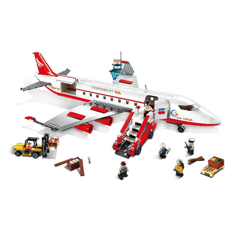 Bộ lắp ghép Máy bay chở khách lớn GUDI 8913, đồ chơi mô hình máy bay dân dụng 856 chi tiết, giúp bé trai 6 tuổi phát triển tư duy, giá tốt.