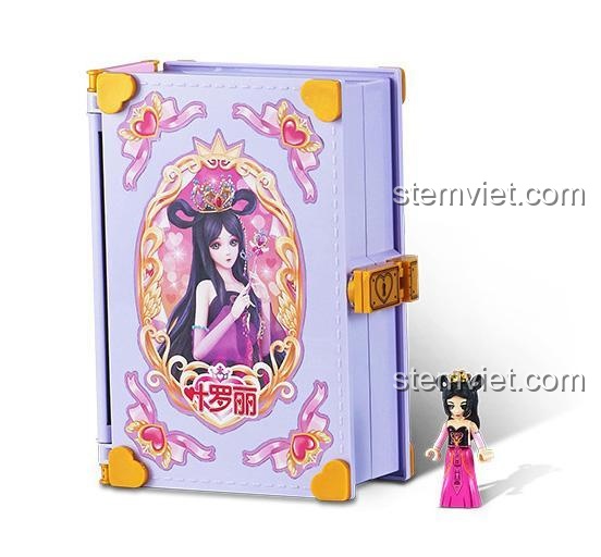 Sách xếp hình GUDI 9036 Diệp La Lệ Lâu đài hoa khi gấp gọn, thiết kế độc đáo tiện lợi, món quà đáng tiền cho bé gái 6 tuổi.