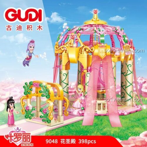 Mô hình GUDI 9048 Hoa Thánh Điện Di Lặc sau khi lắp ráp