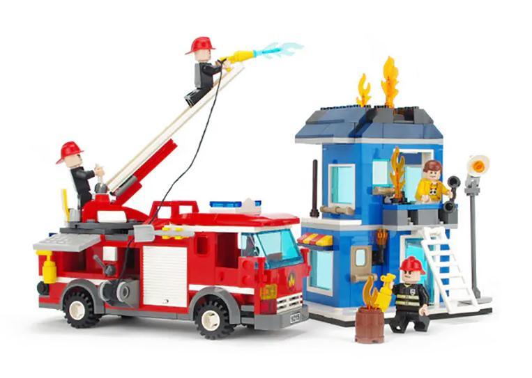 bộ lắp ghép Xe cứu hỏa GUDI 9215, đồ chơi lắp ráp Đội cứu hỏa, mô hình trạm cứu hỏa, lính cứu hỏa, đồ chơi cho con trai 6 tuổi, giá tốt.