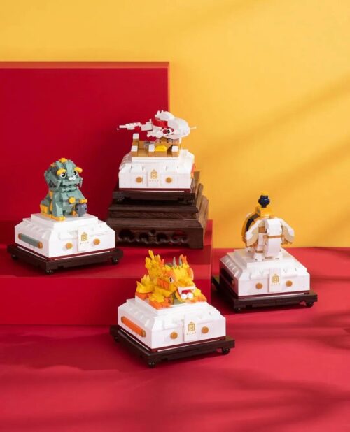 Bộ lắp ghép Happy Build GGWJ1257 4 hộp đồ trang trí cung đình Cố Cung: Ấn Rồng, Ấn Voi, Ấn Sư Tử, Ấn Cá Chép 2105 mảnh ghép, đồ chơi giáo dục cho bé trai và bé gái 6 tuổi, giá tốt.