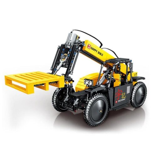 Mô hình xe nâng hàng Happy Build YC-22008 với thiết kế Technic chi tiết, phù hợp cho con trai 8 tuổi.