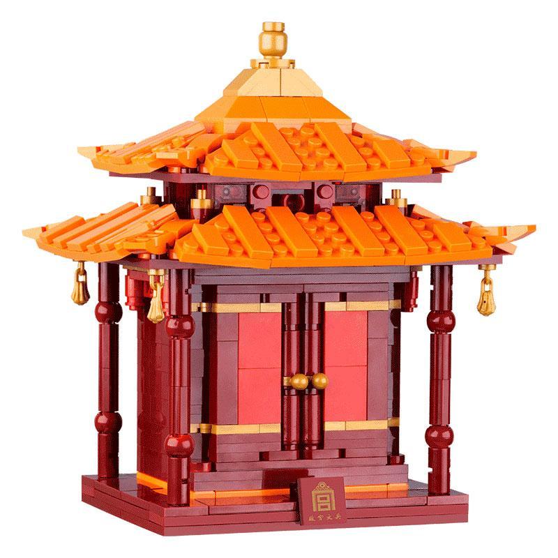 Hộp bộ lắp ghép Mô hình Hộp đựng đồ phong cách Đình đài Cung đình Happy Build YC-31002, đồ chơi xếp hình kiến trúc cung đình cho thanh niên 14 tuổi, giá tốt