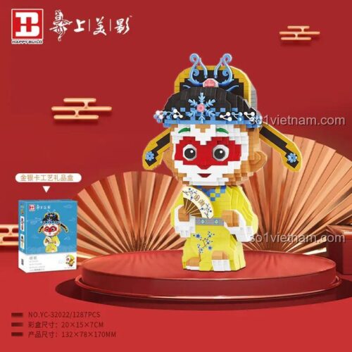 Hộp sản phẩm mô hình Tôn Ngộ Không Bảng Nhãn HAPPY BUILD YC-32022