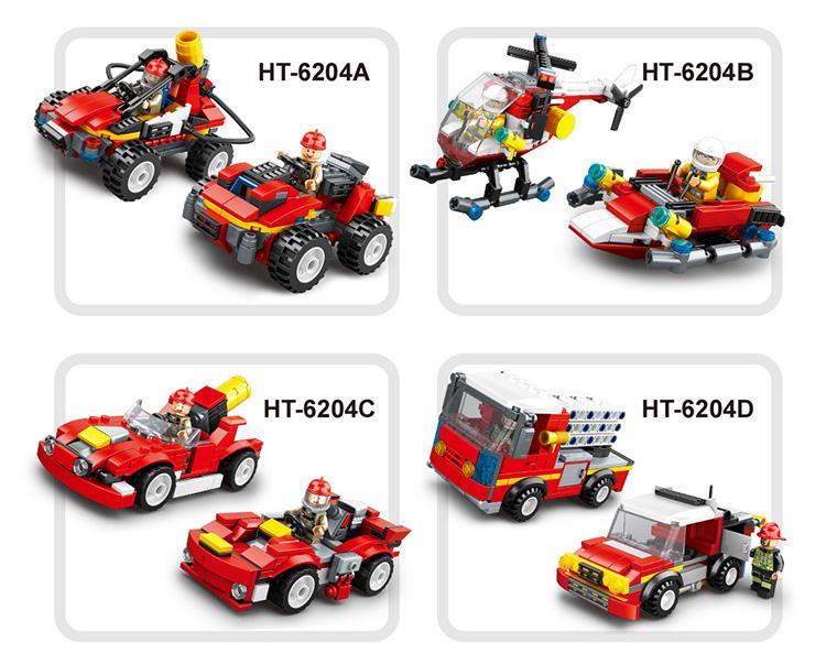 Bộ 4 Xe Cứu Hộ Biệt Đội Tốc Độ - Hengtai 6204