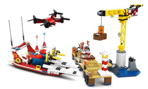 Bộ đồ chơi cứu hộ tàu cảng 恒泰HENGTAI 6208