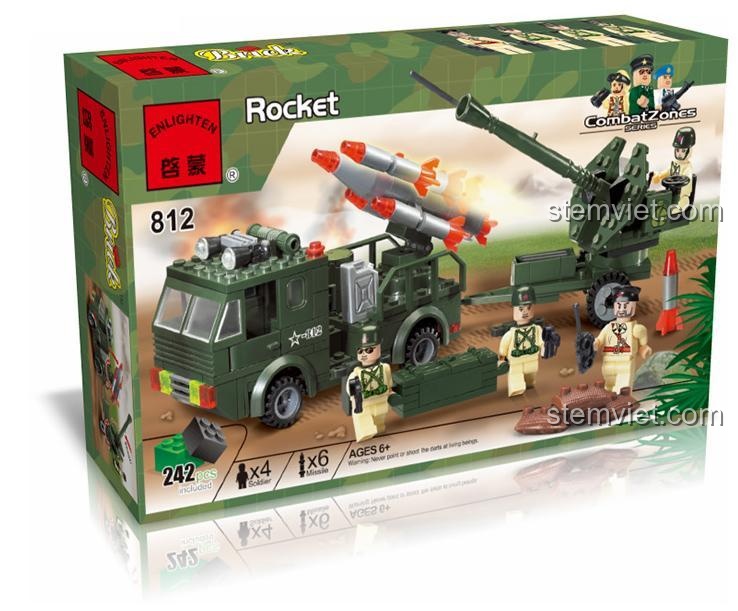 Hộp bộ đồ chơi Tên lửa Phóng 812 Enlighten Quân đội Tên lửa