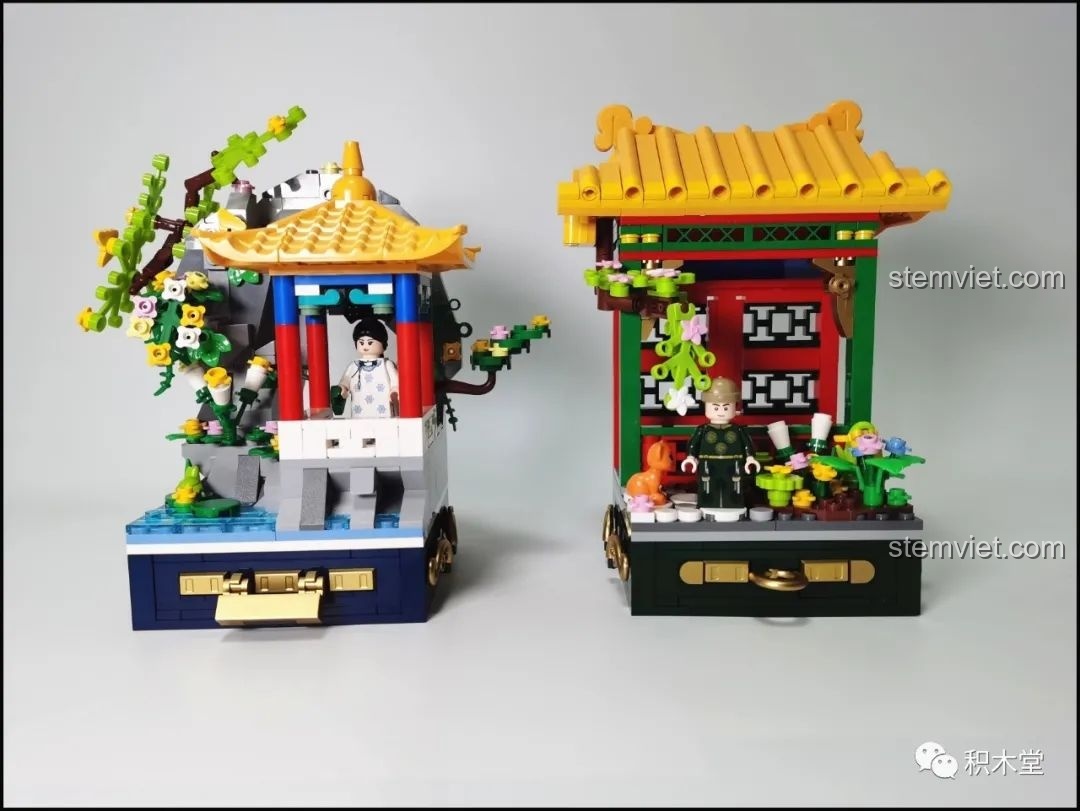 Hộp đồ chơi lắp ghép Wekki 506004 Vườn Thượng Uyển Bốn Mùa: Cảnh Thu