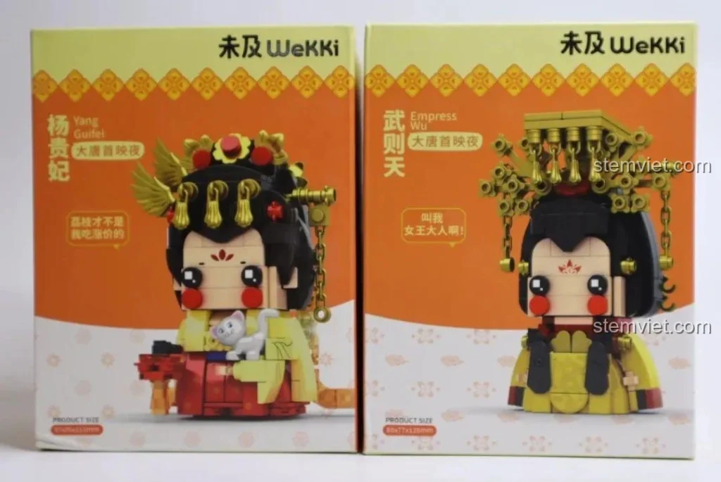 Hộp đồ chơi lắp ghép Wekki 516030 Đại Đường Thủ Diễn Dạ với hình Dương Quý Phi và Võ Tắc Thiên, đánh giá Wekki 030 Võ Tắc Thiên.