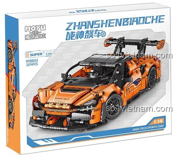 Hộp đựng của bộ lắp ráp Siêu Xe Đua Ares MY88313, quà tặng lý tưởng cho bé trai đam mê tốc độ.