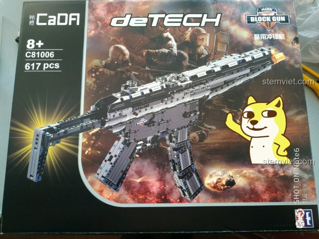 Hộp đồ chơi mô hình súng MP5 cho trẻ em 8+ CaDA C81006 với 617 chi tiết, hình ảnh mô hình súng cực ngầu và ấn tượng.