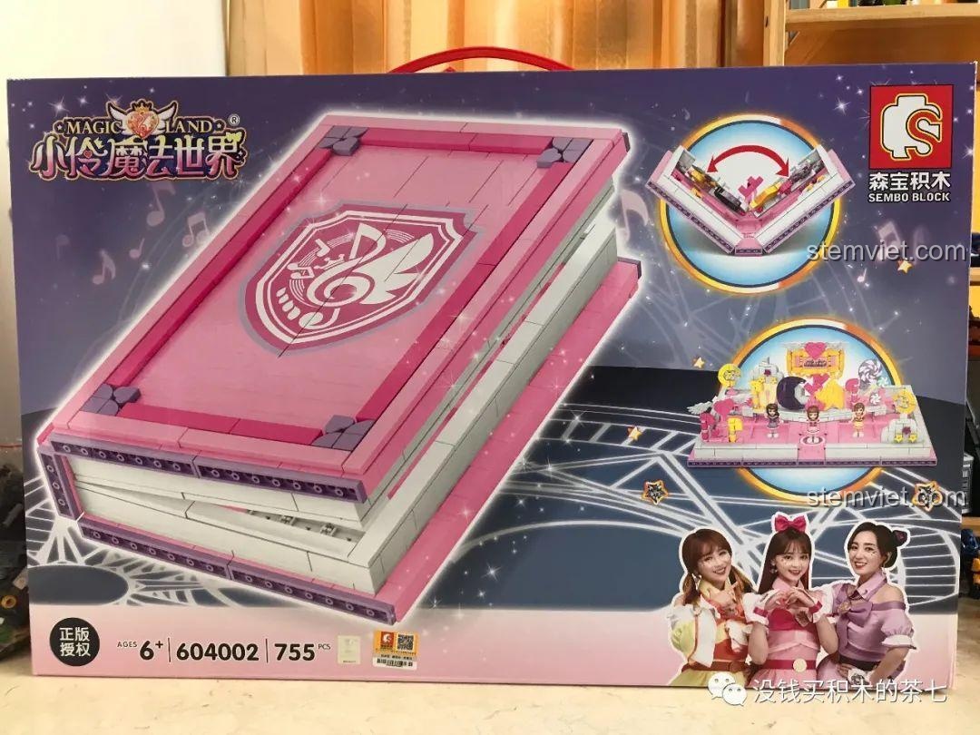 Hộp đồ chơi SEMBO 604002 Sách Lắp Ráp Studio Livestream Sáng Tạo Thế Giới Phép Thuật Của Tiểu Linh màu hồng.