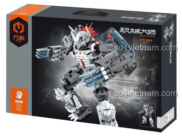 Hộp bộ đồ chơi Cơ Giáp Hắc Long WanZhi 6822