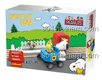 Hộp đựng bộ đồ chơi lắp ghép Snoopy: Mail Box LiNoos LN8070