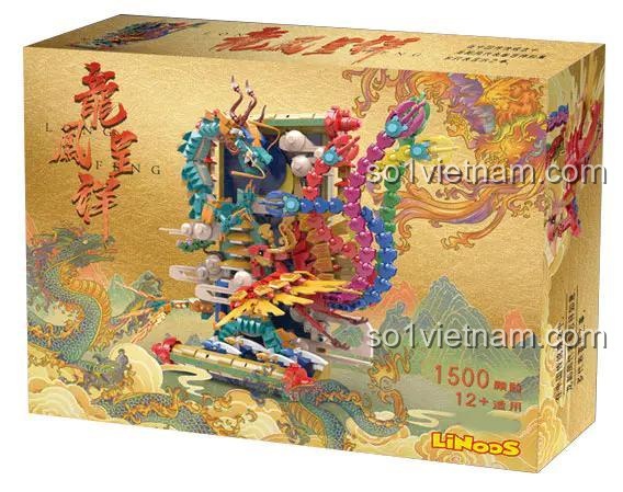 Hộp đựng bộ đồ chơi LiNoos LN7042 Rồng Phượng Trình Tường