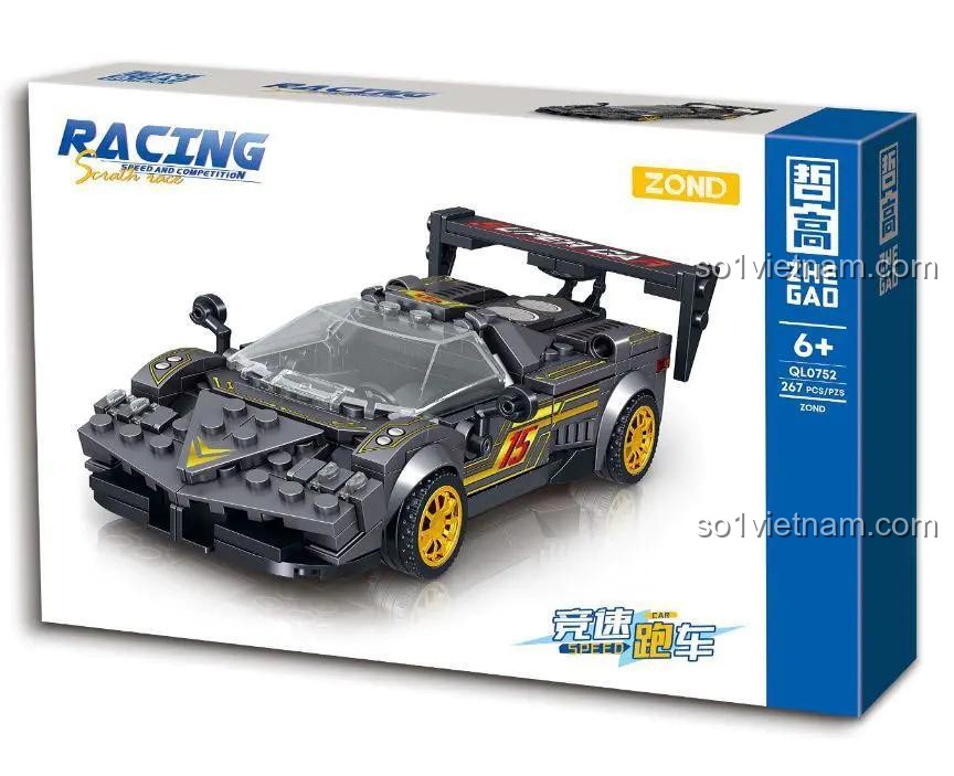 Hộp đựng bộ đồ chơi lắp ráp siêu xe Pagani Zonda ZHEGAO QL0752-4