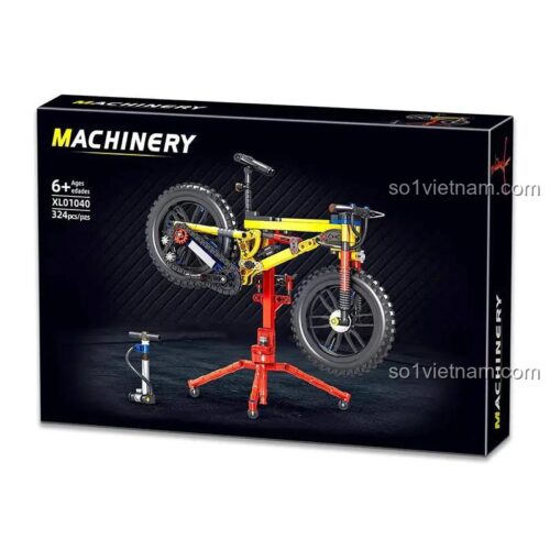 Hộp đựng bộ đồ chơi xe đạp địa hình Machinery ZHEGAO XL01040, đồ chơi xây dựng cho bé trai