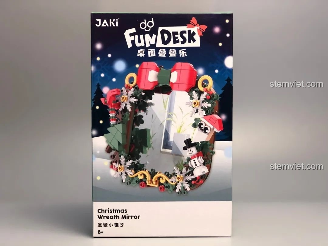 Hộp sản phẩm của đồ chơi mô hình Gương Nhỏ Giáng Sinh JAKI, thiết kế độc đáo, phù hợp cho các bé gái.
