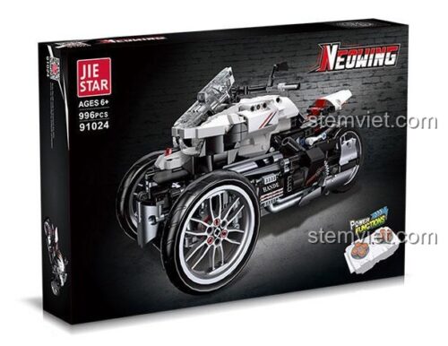 Hộp đồ chơi lắp ráp Mô Tô Ba Bánh Neo Wing JIESTAR 91024, 996 mảnh ghép, có điều khiển từ xa, cho bé trai 6 tuổi, chất lượng cao.