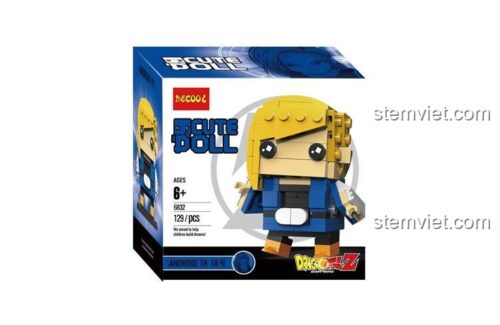 Hộp đồ chơi mô hình Decool 6832 Người máy số 18. Món quà sinh nhật cho bé gái 6 tuổi yêu thích Dragon Ball.