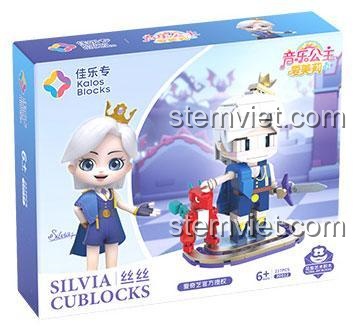 Hộp đồ chơi lắp ráp Kalos Blocks 30012 Silvia Cublocks. Món quà giá rẻ cho bé gái yêu thích Công chúa Âm nhạc Emily.