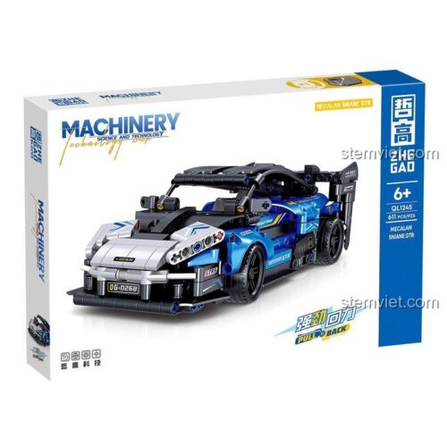 Hộp sản phẩm Mecalan Sniane GTR ZHEGAO QL1245 - Bộ lắp ghép siêu xe tốc độ