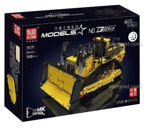 Hộp đồ chơi mô hình xe ủi đất hạng nặng Mould King 15071, món quà tặng ý nghĩa cho con trai đam mê kỹ thuật.
