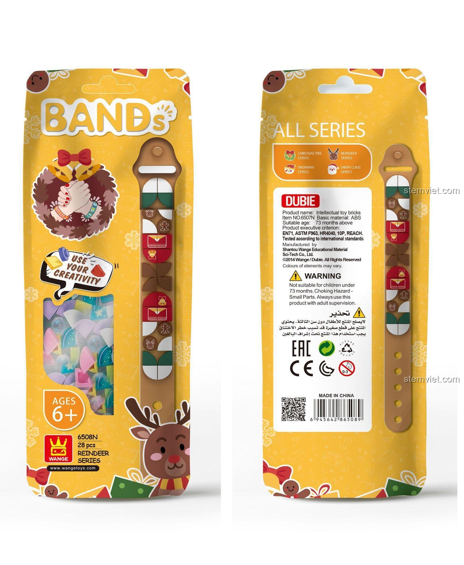 Hộp sản phẩm set đồ chơi Vòng tay DOTS WANGE 6508N chủ đề Tuần lộc (Reindeer) cho bé gái. Món quà Giáng sinh ý nghĩa.