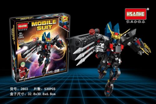 Bộ lắp ghép HSANHE 2803 Robot Gundam Mobile Suit có đèn LED, dành cho bé trai 6 tuổi, giá tốt