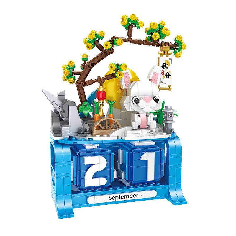 bộ lắp ghép Lịch Trung Thu, đồ chơi mô hình Thỏ Ngọc, cho thanh niên 14 tuổi, chất lượng cao