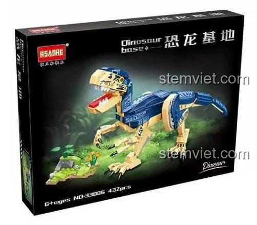 Hộp đồ chơi lắp ráp Khủng Long Oviraptor HSANHE 33006, bộ xếp hình khủng long cho bé trai.