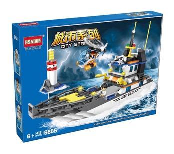 HSANHE 6855 Tàu Khảo Sát Biển Bộ Đồ Chơi Lắp Ghép Tương Thích LEGO® Cho Bé Trai 6 Tuổi