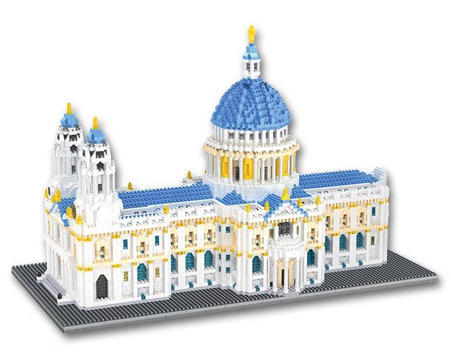 Toàn cảnh bộ lắp ghép Nhà thờ Thánh Paul HSANHE 8650, một đồ chơi mô hình kiến trúc tinh xảo dành cho người lớn và thanh niên.