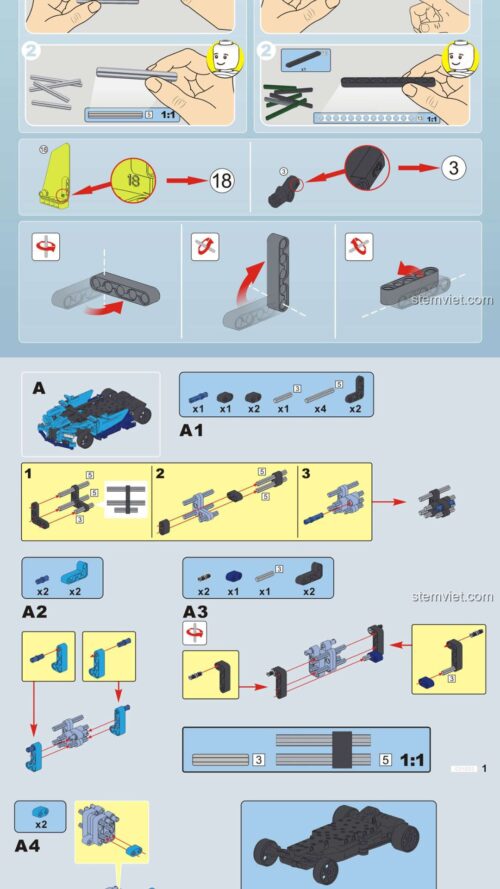 Siêu xe thể thao CaDA C51053 hướng dẫn lắp ráp PDF chất lượng cao