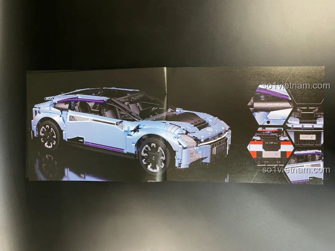 Hướng dẫn lắp ráp cơ chế mở cửa xe HiPhi Z Pixel Sci-Fi Car Model của Pantasy