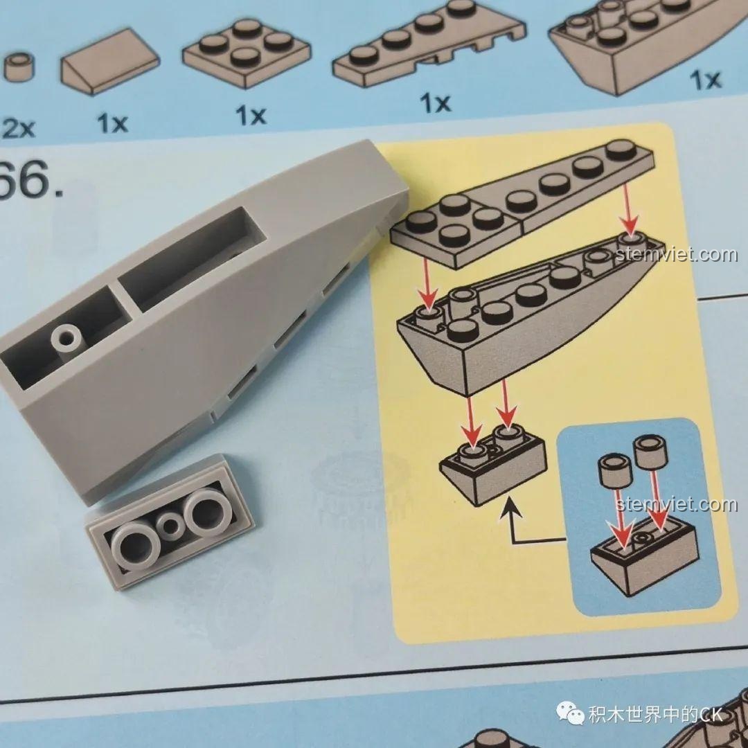 Một trang trong sách hướng dẫn lắp ráp của SEMBO 202055, minh họa các bước lắp chi tiết.