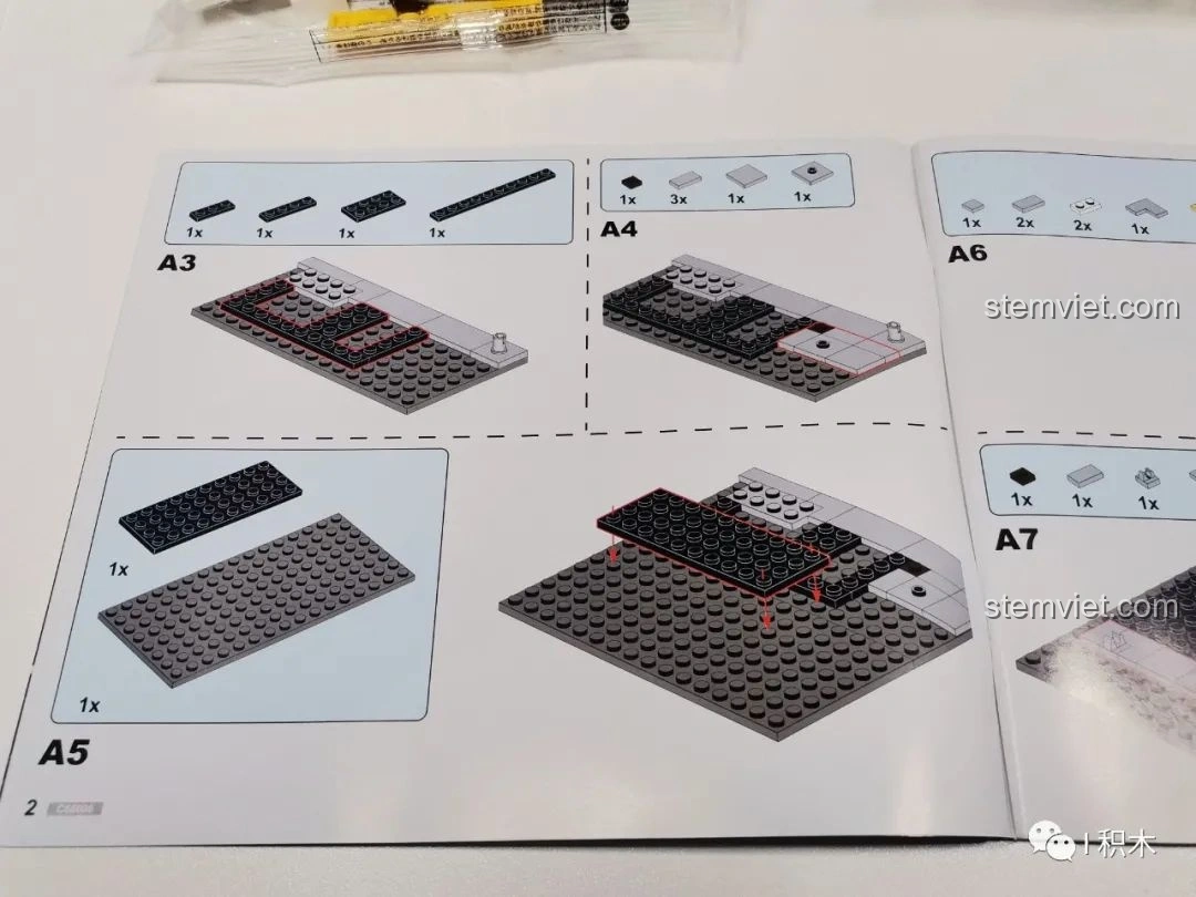 Trang hướng dẫn lắp ráp phần đế của mô hình CaDA C66006