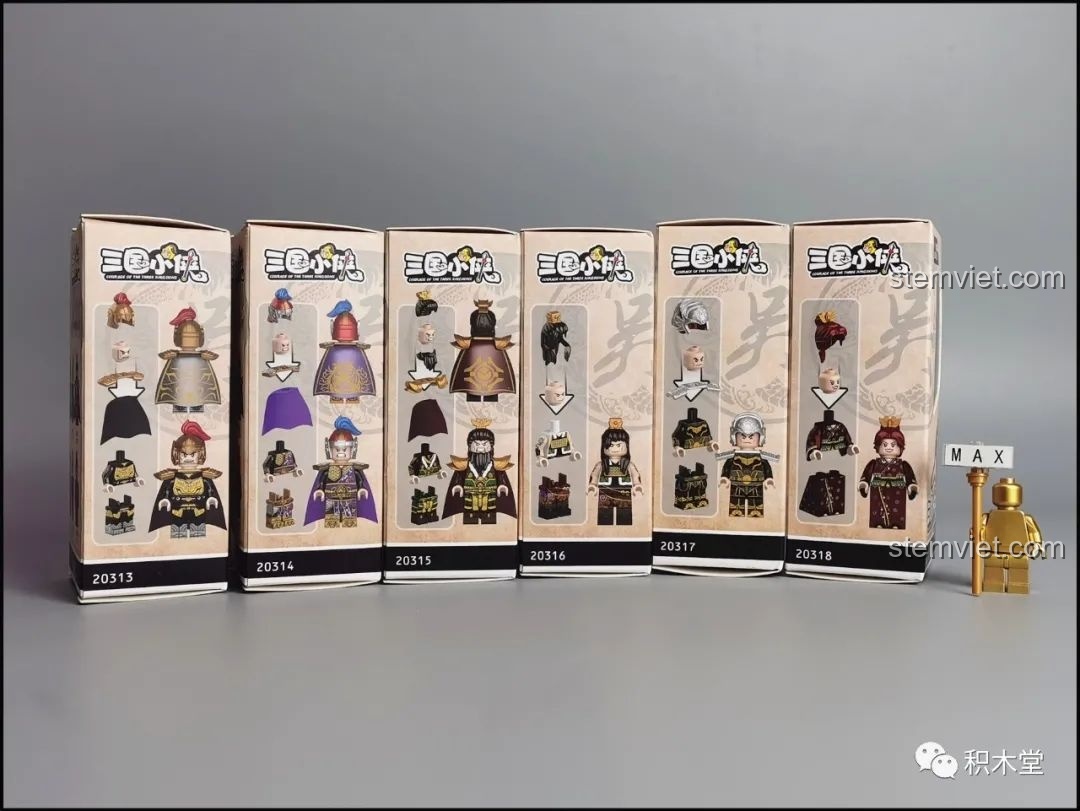 Hướng dẫn lắp ráp các chi tiết của minifigure DECOOL 2030C được in rõ ràng bên hông vỏ hộp sản phẩm.