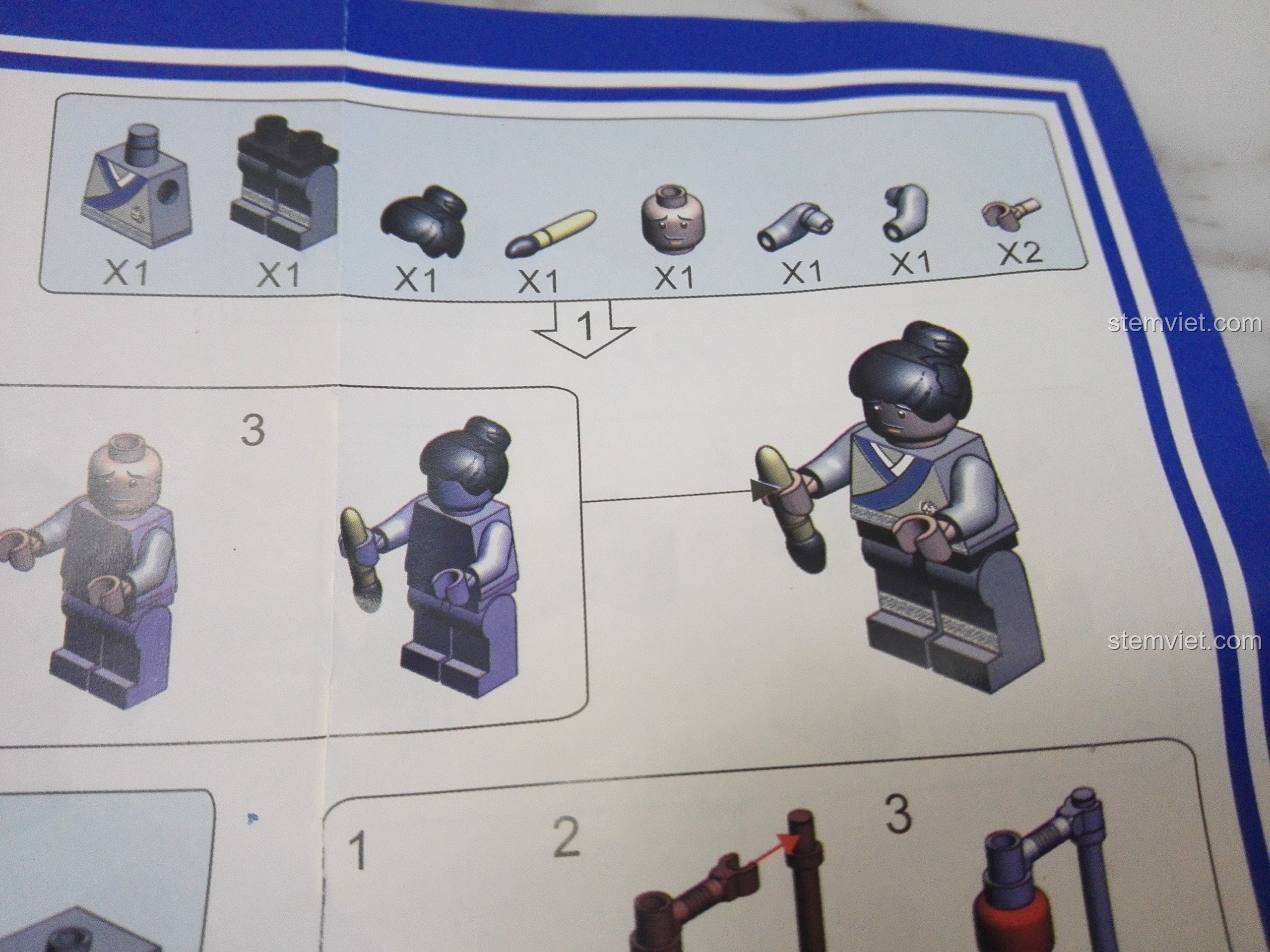 Hướng dẫn lắp ráp chi tiết cho bộ KAZI KY5006 Minifigure Võ Lâm Ngoại Truyện.