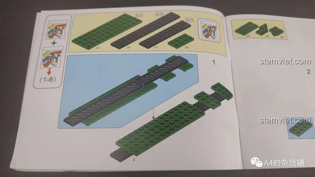 Hướng dẫn lắp ráp bước đầu tiên, xây dựng khung gầm cho xe tải chở rác Sluban B0780.