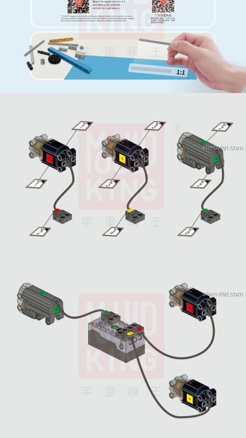 Hướng dẫn Mould King 18026 Xe Kart Đua Điều Khiển Từ Xa