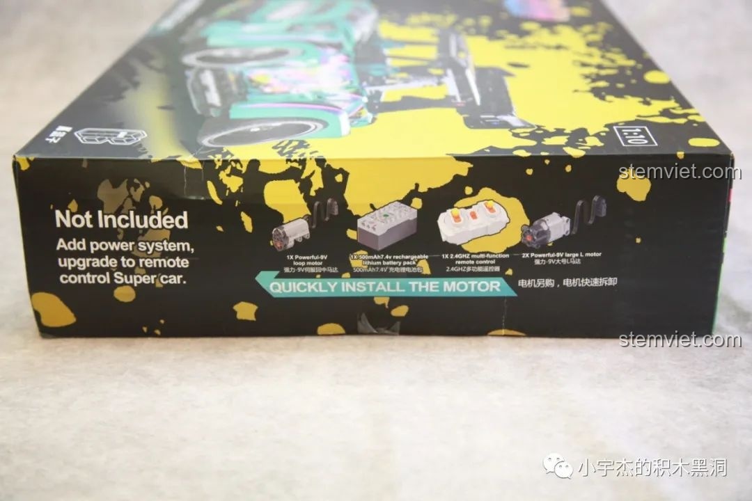 Hướng dẫn nâng cấp bộ động cơ cho xe K-Box 10505, các phụ kiện được bán riêng.