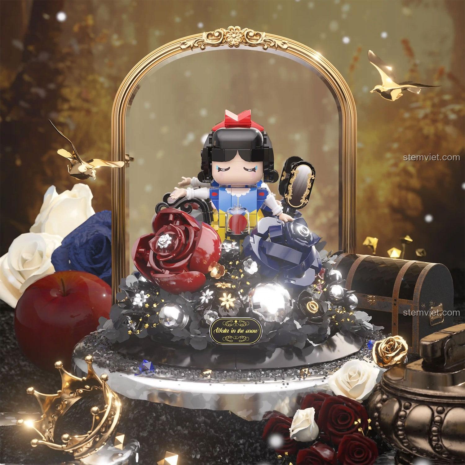 Mô hình Bạch Tuyết Vũ Điệu Tuyết Trắng Iambrick 30501, kiệt tác nghệ thuật trang trí, đồ chơi xếp hình Bạch Tuyết cho con gái.