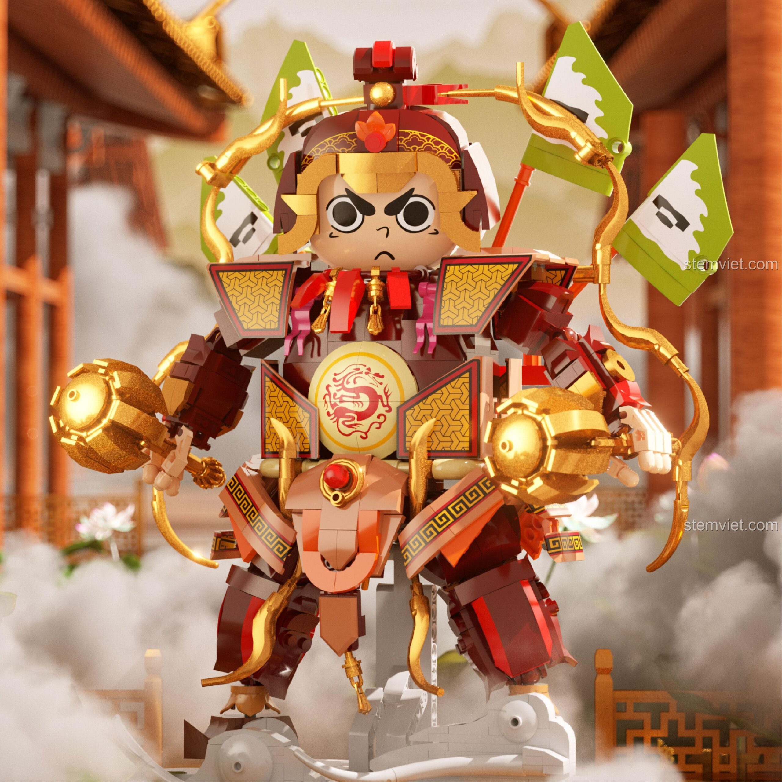 Mô hình Môn Thần iambrick 31101, đồ chơi mô hình Tượng Môn Thần, chi tiết tinh xảo, khớp nối linh hoạt, màu sắc ấn tượng, cho con trai 14 tuổi.