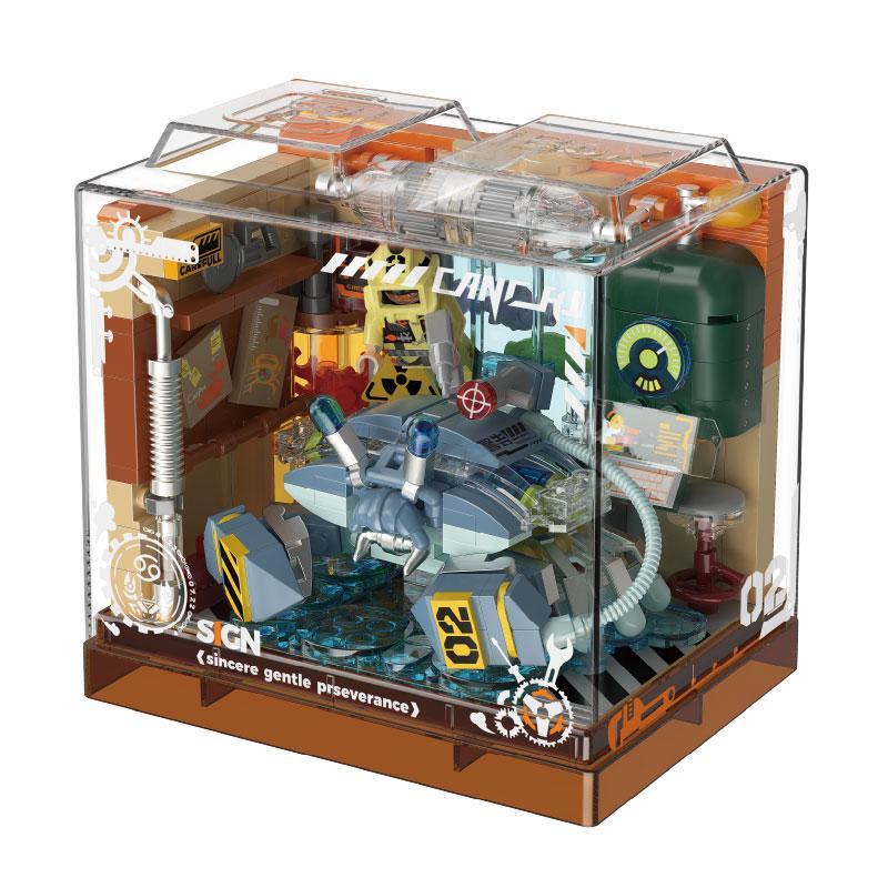 Mô hình iBlock ib2001-2 Robot Cua Cự Giải trong hộp trưng bày, đồ chơi lắp ráp cho bé trai 12 tuổi giá tốt.